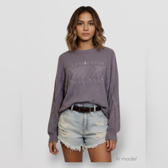 Derek Heart Batwing Sweater - Picture 1 of 9